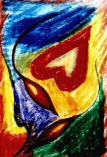 Pastellbild - Gesicht